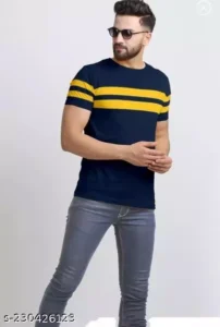 Reguler Fit T-shirts for Casual Party Wear T-shirts (NAVY) - Image 3