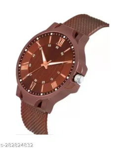 frookoon Brown Roman Dial PU strap Analog watch for boys and men - Image 2