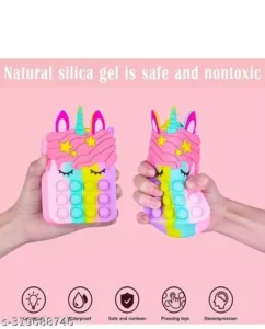 Unicorn Sling Bag, Bubbles Pouch Cute Crossbody Bag for Girls Fidget Toy Shoulder Bag, Fidget Purse for Girls Stress Relief Toys - Image 3