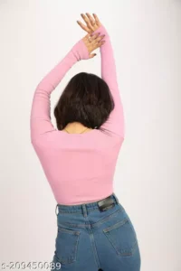 Stylish Tops, Three Lines Top, U Shape Top, Trendy Stylish Woman/Girls Top, Modern Top, Cf Front Three line Top, - Image 2