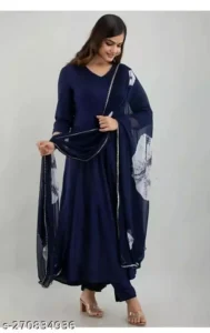 blue kurtis for woman dupatta set - Image 3