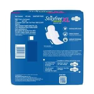 Stayfree Secure xl | Cottony Soft Sanitary Pads for Women 40 Pads - Image 3