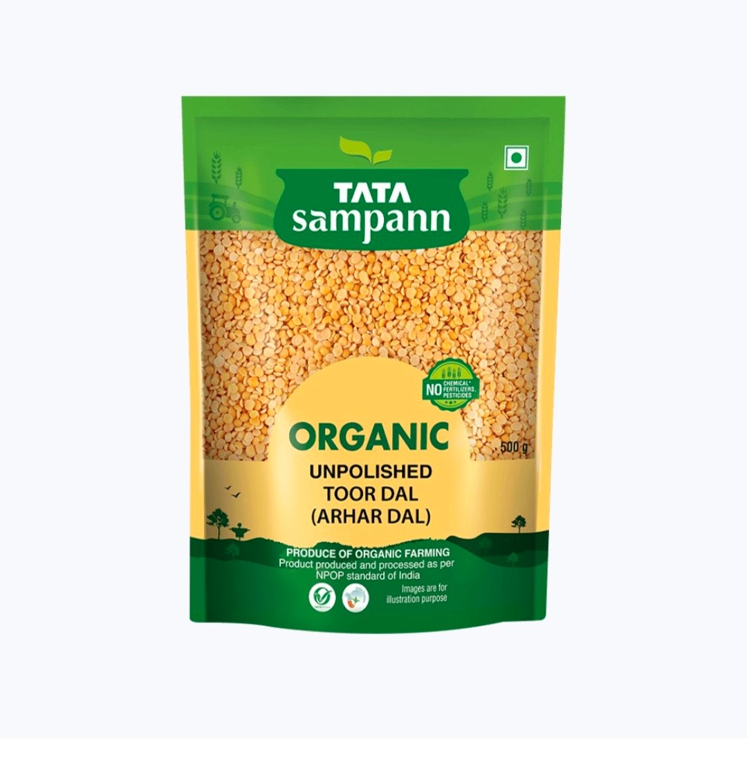 Tata Sampann Organic Arhar Dal Unpolished