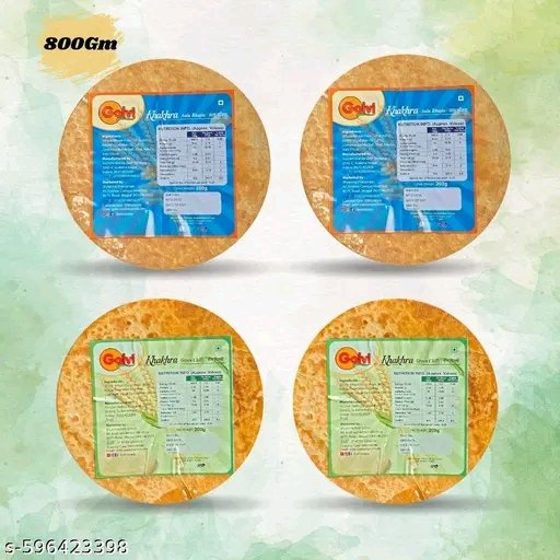 Golvi Khakhra Pack of 4 | 2*Aalu Bhujia & 2* Green Chilly Flavour
