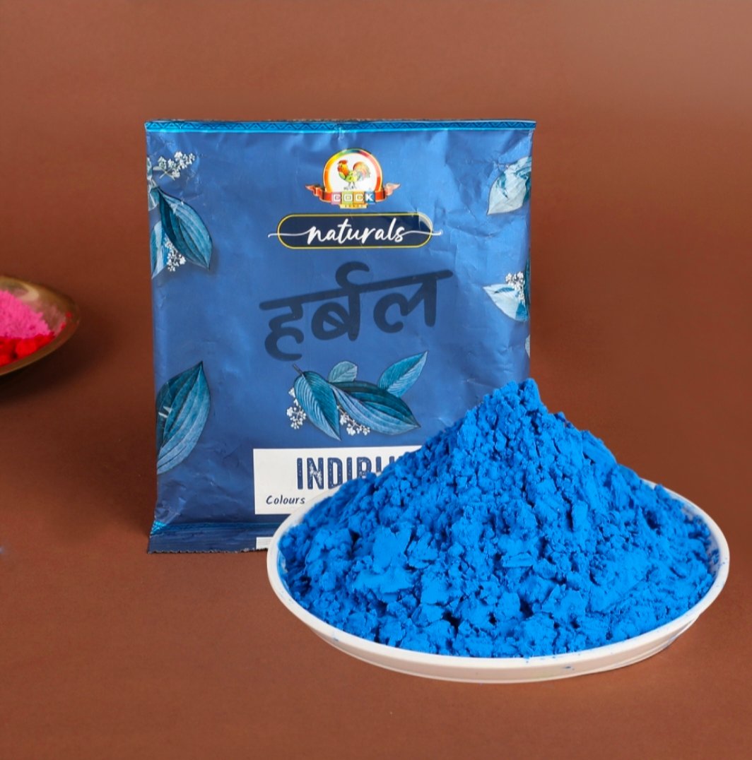 Indiblue Herbal Gulal (Blue) by Cock
